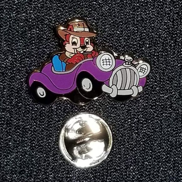 Disney Pin Chip n Dale Rescue Ranger Purple Car Vintage 80's Cartoon VTG - Picture 6 of 10